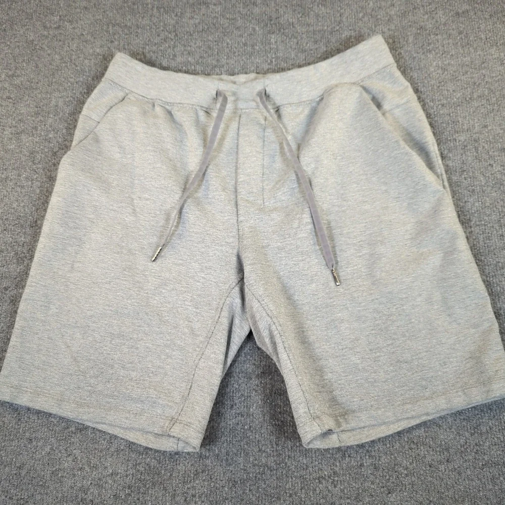 Lululemon City Sweat Short 9 Inch Heathered‎ Grey French Terry Mens XL LM7ABS8